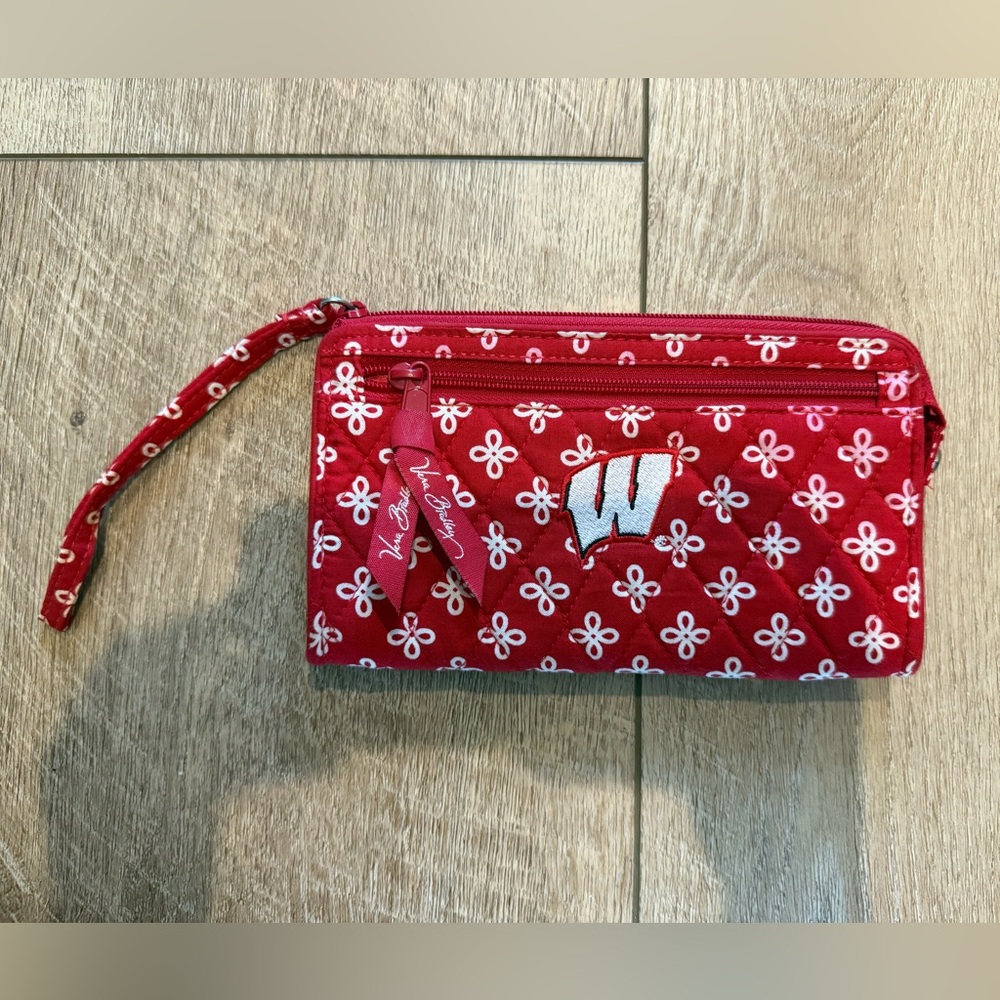Vera Bradley Wisconsin Red Quilted Wristlet